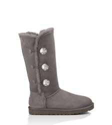 UGG Bailey Button Bling Triplet CHARCOAL