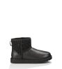 UGG CLASSIC MINI FLORAL LACE BOOTS BLACK