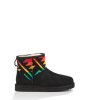 UGG CLASSIC MINI PENDLETON BOOTS BLACK