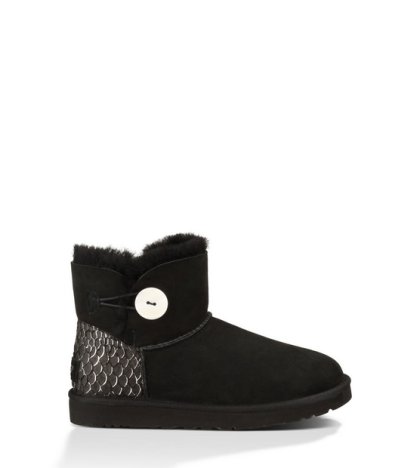 UGG® MINI BAILEY BUTTON PERLA BLACK