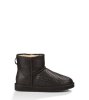 UGG CLASSIC MINI WOVEN BOOTS BLACK