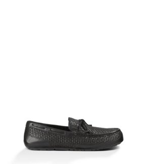 UGG CHESTER WOVEN SLIPPERS BLACK