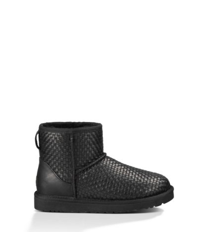 UGG® CLASSIC MINI WOVEN BOOTS BLACK