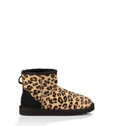 UGG CLASSIC MINI CALF HAIR LEOPARD CHESTNUT LEOPARD