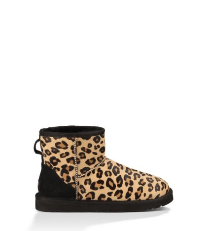 UGG CLASSIC MINI CALF HAIR LEOPARD CHESTNUT LEOPARD