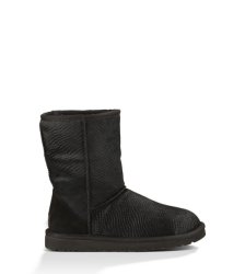 UGG CLASSIC SHORT CALF HAIR SCALES BLACK