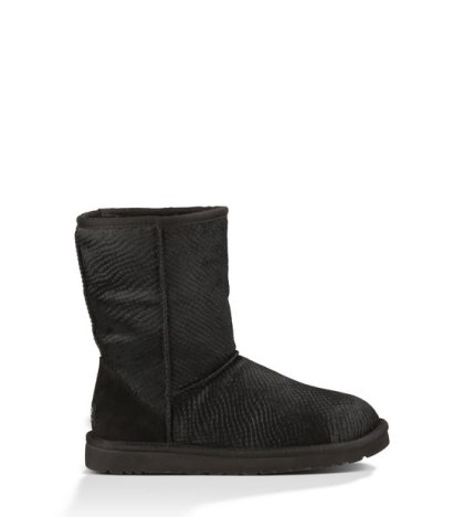 UGG CLASSIC SHORT CALF HAIR SCALES BLACK