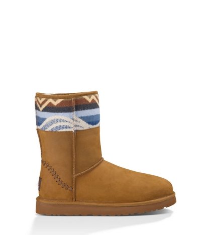 UGG Classic Short Deco Pendleton CHESTNUT
