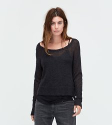 Women's UGG Mohair Scoop Neck Sweater BLACK
