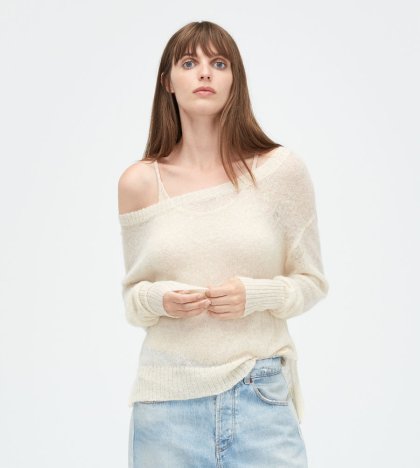 Women\'s UGG Mohair Scoop Neck Sweater CREAM