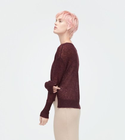 Women\'s UGG Mohair Scoop Neck Sweater PORT