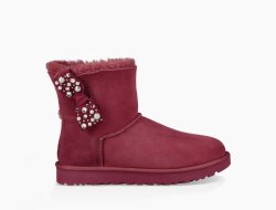 Women's UGG Mini Bailey Bow Brilliant GARNET
