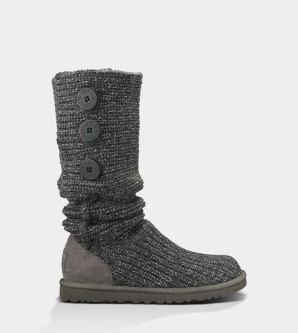 UGG® Classic Cardy Metallic Boots Charcoal/Silver