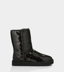 UGG® Classic Short Sparkles Boots BLACK