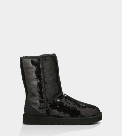 UGG® Classic Short Sparkles Boots BLACK