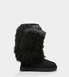 UGG TALL SHEEPSKIN CUFF BOOT BLACK