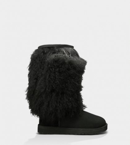 UGG TALL SHEEPSKIN CUFF BOOT BLACK