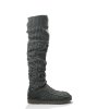 UGG® OVER THE KNEE TWISTED CABLE BOOTS CHARCOAL
