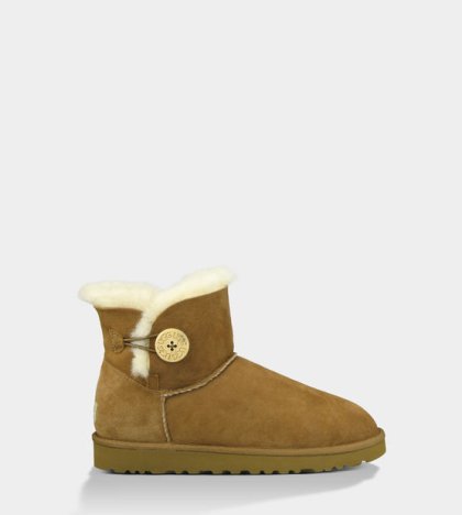 UGG Mini Bailey Button Boots CHESTNUT