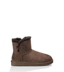UGG® MINI BAILEY BUTTON BOOTS CHOCOLATE