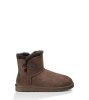 UGG® MINI BAILEY BUTTON BOOTS CHOCOLATE