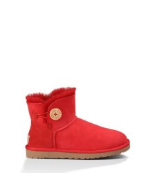 UGG® MINI BAILEY BUTTON BOOTS RED