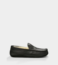 UGG® Ascot Leather Slippers Black