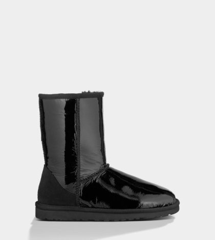UGG Classic Short Patent Boots Black