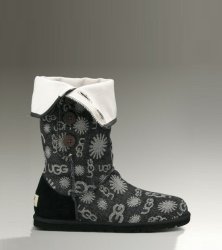 UGG Lo Pro Denim Jacquard Boots Black