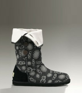 UGG Lo Pro Denim Jacquard Boots Black