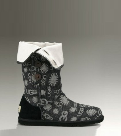 UGG Lo Pro Denim Jacquard Boots Black