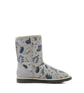UGG® Classic Short Graffiti Boots Grey