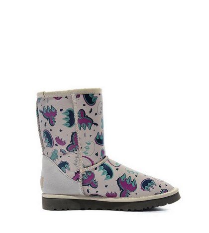 UGG Classic Short Graffiti Boots Purple