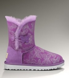 UGG Bailey Button Butterfly Boots PURPLE
