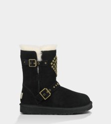 UGG Adrianna Studded Heart Boots Black