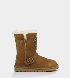 UGG Adrianna Studded Heart Boots Chestnut