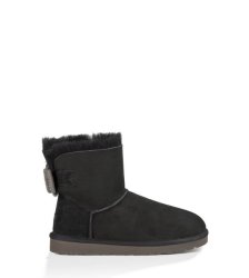 UGG® Mini Bailey Knit Bow Boots BLACK