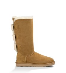 UGG® Tall Bailey Knit Bow Boots CHESTNUT