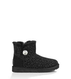 UGG Mini Bailey Button Bling Constellation BLACK
