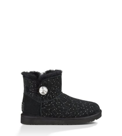 UGG Mini Bailey Button Bling Constellation BLACK