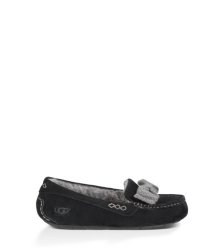 UGG® Ansley Knit Bow Slippers BLACK