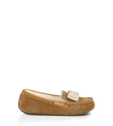 UGG® Ansley Knit Bow Slippers CHESTNUT