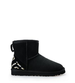 UGG® Classic Mini Rustic Weave Black