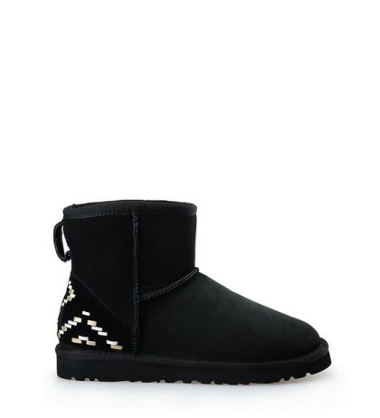 UGG® Classic Mini Rustic Weave Black