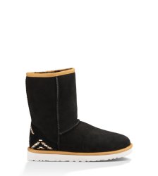 UGG Classic Short Rustic Weave BLACK