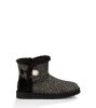 UGG Mini Bailey Button Fancy BLACK