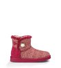 UGG Mini Bailey Button Fancy BURGUNDY WINE