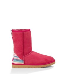 UGG® Classic Short Serape Boots SUNSET RED