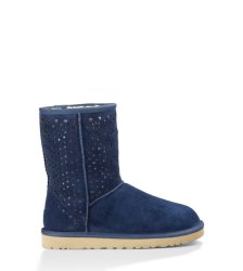UGG® Classic Short Flora Perf Boots NAVY