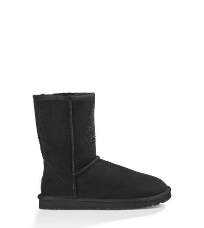 UGG Darth Vader Classic Short Crystal Boots BLACK